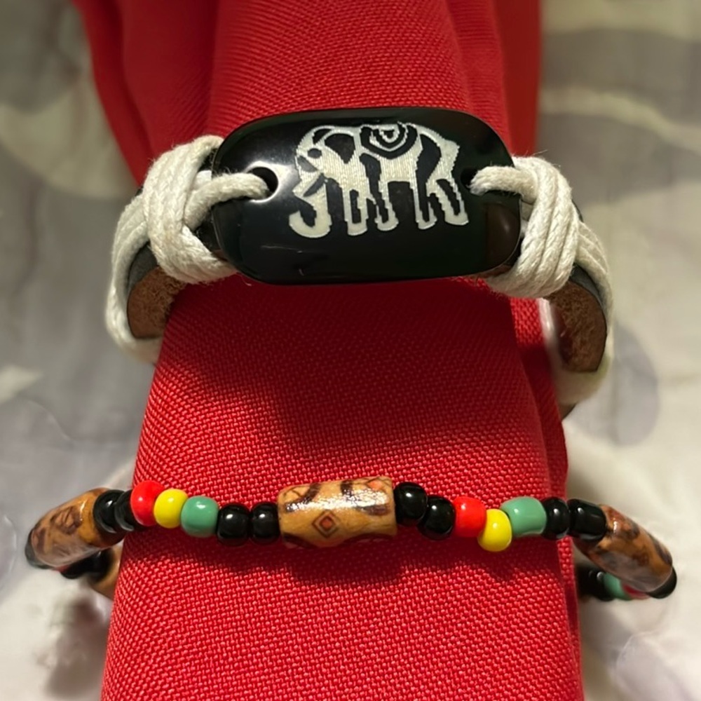 Elephant bracelet duo